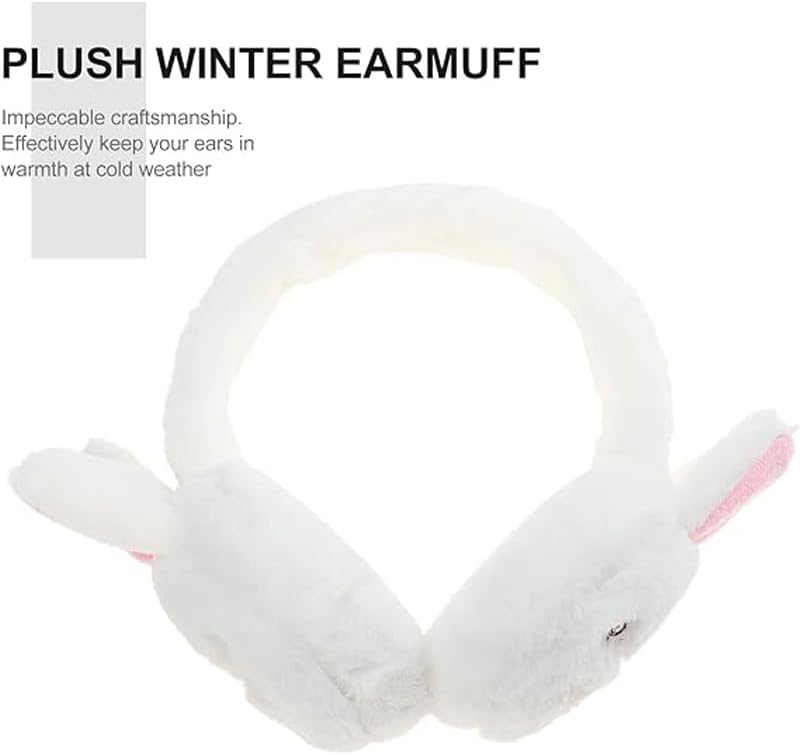 Tvoip Cute Rabbit Winter Ear Muffs Women Warm Earmuffs Girls Ear Warmer Soft Plush Outdoor Plush Adjustable Ear Cover - Image 4
