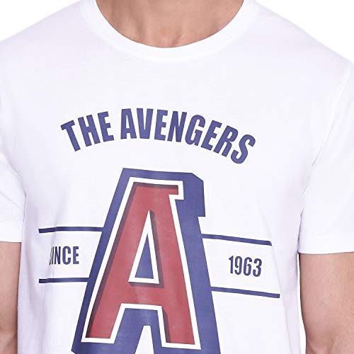 Image of Marvel Men Round Neck Short Sleeves Knitted T-Shirt
