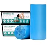 MOEMOE BABY Nappy Bin Refills,Compatible with Diaper Genie Signature & Platinum Nappy Disposal Bags,2 Pack,With Max Odor Lock Technology,Holds Up to 2800 Nappies,60 Bags for Baby Room,Kitchen,Bathroom