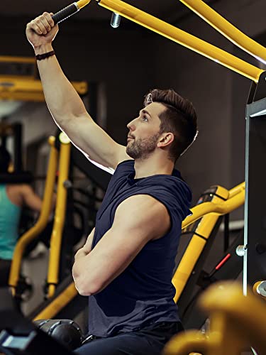 3 Pack Men's Dry Fit Moisture Wicking Tech Quick Dry Sleeveless Shirts Mesh Hoodie Active Athletic Tank Tops4