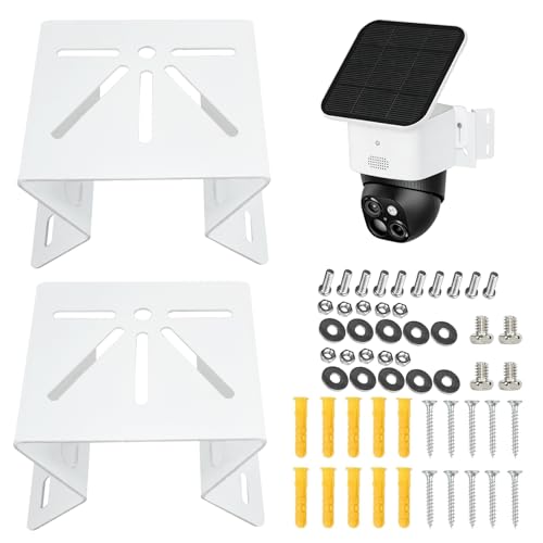 2 Pack Metal Mounting Corner Bracket for Security Camera, Metal Corner Mount Compatible with Eufy SoloCam S340/E30/E42/Security 4G LTE Cam S330 Surveillance Camera System for Outdoor and Indoor