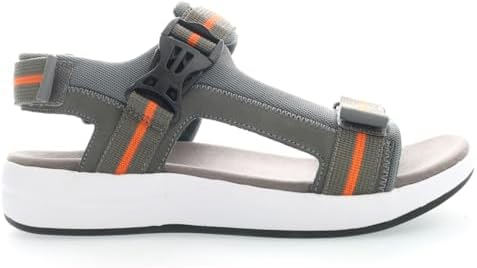 Propet Men's Eli Sandals, Grey/Orange, 12 XX-Wide US | Image 2