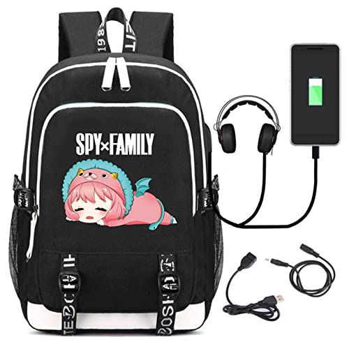WERUN Anime Mochilas SP-Y×FAMI-LY, Niños Mochilas Escolares, Moda Bolsas Casual Niños Mochila-U||1 Piece