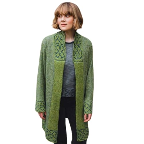 Celtic Knot Cavan Long Mull Jacket 100Silk Linen for Women