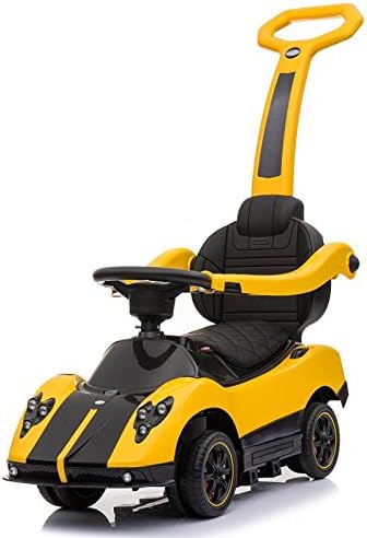 Four Tone USA Multi Function 6V Kid Drive-Able Ride On Stroller Push Car (Yellow)