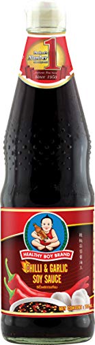 Healthy Boy Salsa De Soja Con Chile Y Ajo  800 g - Lot de 3