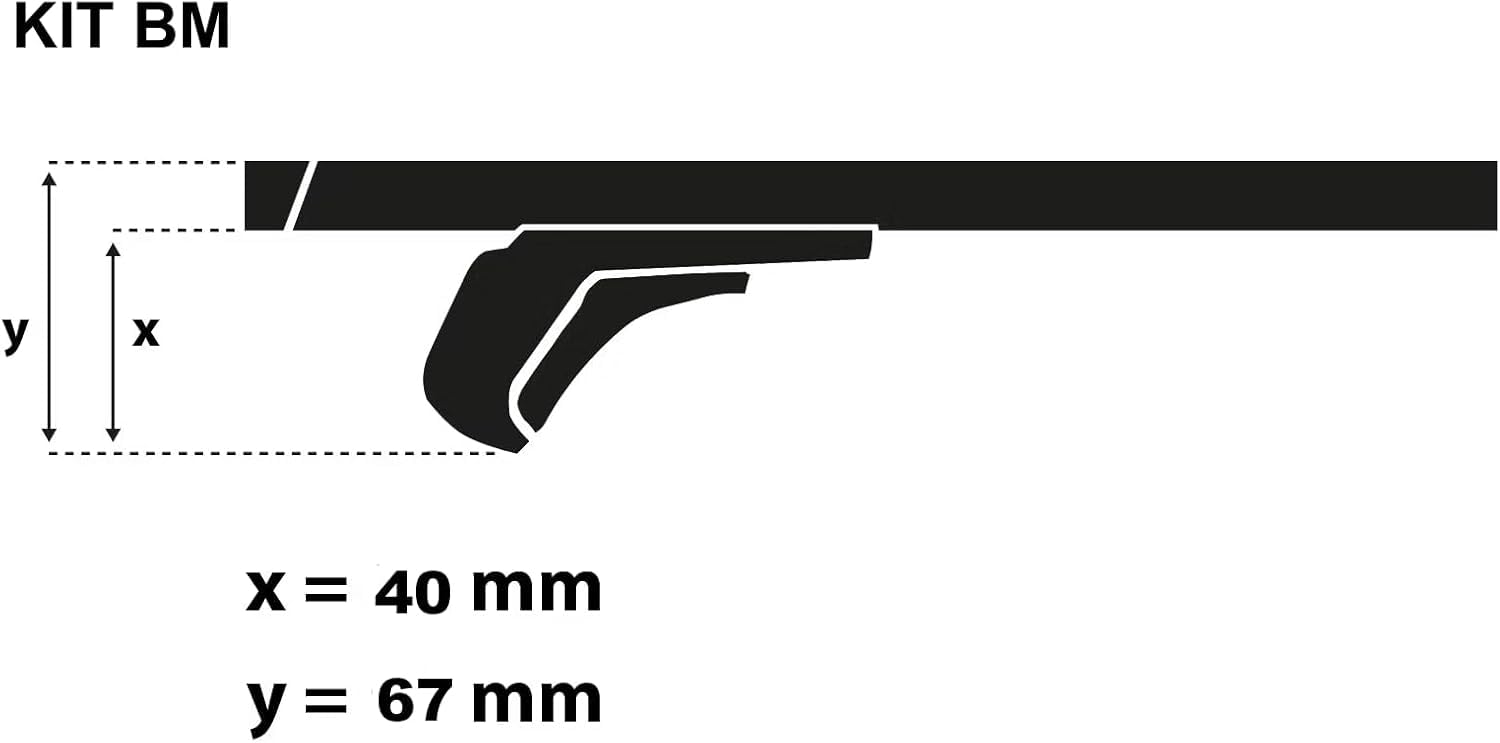 Farad - Barre portatutto New Iron in acciaio con kit compatibile con SKODA KODIAQ 5 porte anno dal 2024 in poi con corrimano basso (railing integrati)
