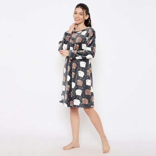 Image of CAMEY Women's Printed Nightgown, Long Sleeves, Nighty