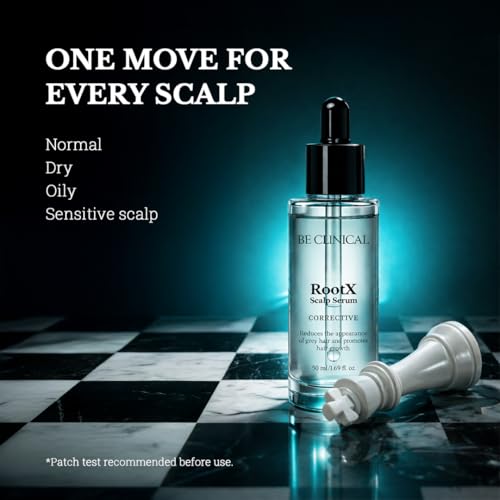 Image of Be Clinical RootX Scalp Serum | Peptide Complex for Hair Growth | Grey Hair Reduction | Paraben Free, Fragrance Free | 50 ml