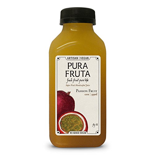 Pura Fruta Cold-Pressed Passion Fruit Juice 12oz., Pack of 6