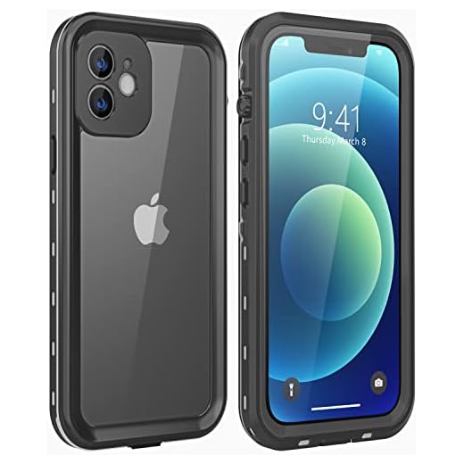 LOVE BEIDI Design for iPhone 12 Waterproof Case, Full Body Shockproof Case for iPhone 12 Case with Screen Protector, Dust Proof Phone Case Cover for iPhone 12 6.1 inch (Black)