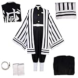 Cosplay Life Iguro Obanai Demon Killer Vanquisher Complete Anime Costume Set Kimono Cardigan Tanjiro Nezuko Zenitsu (2XL)