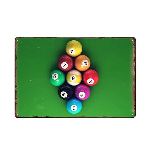 Billiards club - Metal Tin Sign Retro Vintage Plaque
