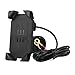 2 en 1 Motocicleta portátil Manillar Teléfono Celular Soporte para Montaje en GPS Cargador USB 360 ° Ajustable Universal para 4.7 '' -6 '' teléfono móvil