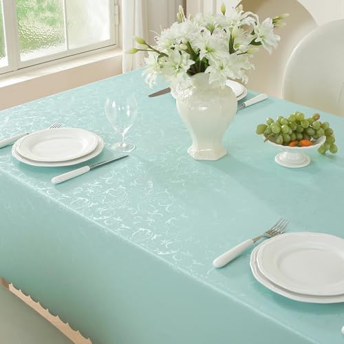 HOMOHEINI Waterproof Heavy Duty Vinyl Tablecloths, Lake Blue, 54"x78" by HOMOHEINI - Used condition - Image 9