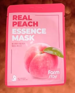Real Peach Essence - Máscara de hoja coreana,...