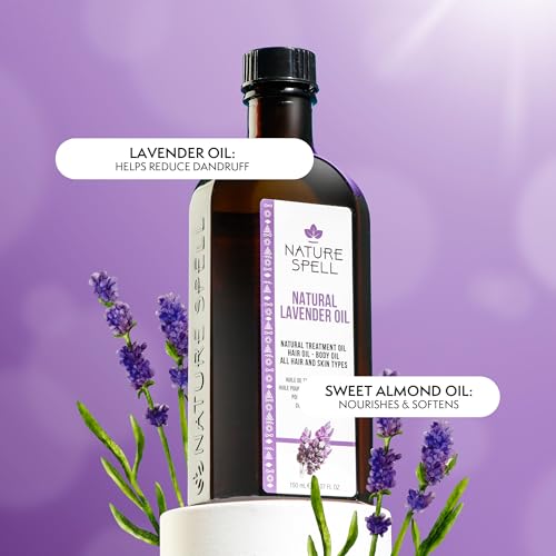 Nature Spell Lavender Oil for Hair & Scalp with Pump Dispenser, Pre-diluted Oil for Stronger Roots & Strands - Image 2