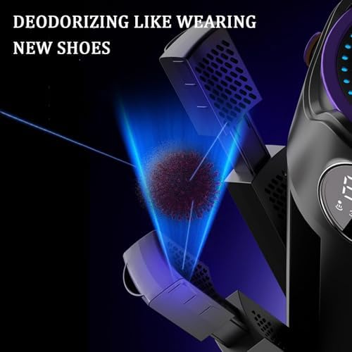 Smart Electric Shoe Dryer, 48°C Constant Temperature Boot Dryer with 6 Drying Racks, 3/6/9H Timer, Portable & Foldable for Shoes - Perfect for Winter Use (Black)