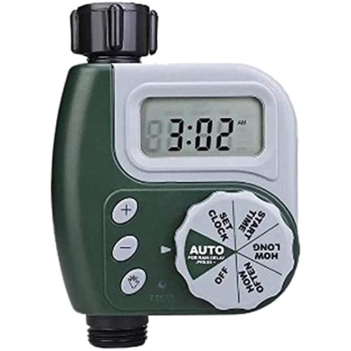 Programmable Orbit Digital Water Timer with Rain Sensor for Garden Irrigation using Water Butt - Easy Setup, Durable and Waterproof, Leakage Prevention, Clear LCD Screen