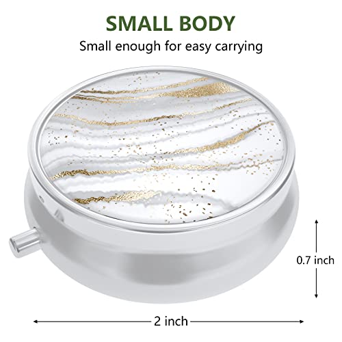 Image of Pill Box, Small Pill Case for Purse & Pocket, Travel Medicine Organizer