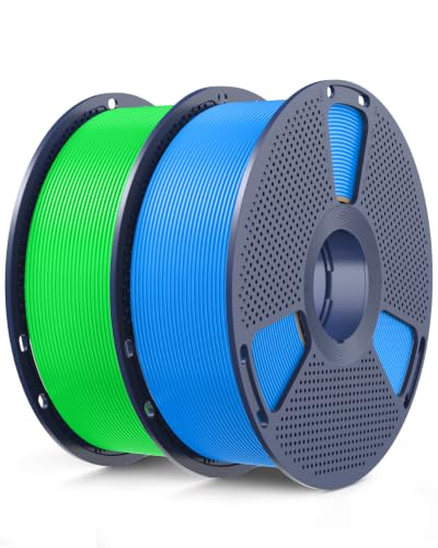 Image of SUNLU 2KG Glow in the Dark PLA Filament 1.75mm, Glow Blue+Glow Green