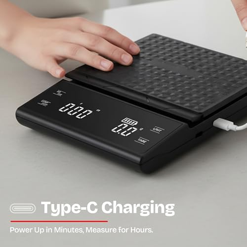 Image of New Horrizon Digital Scales, Kitchen Scales Digital, Pocket Scales, 0.01g x 500g, Food Scale LCD Display, Jewellery Scales Weighing Scales Kitchen (0.3g x 3000g)