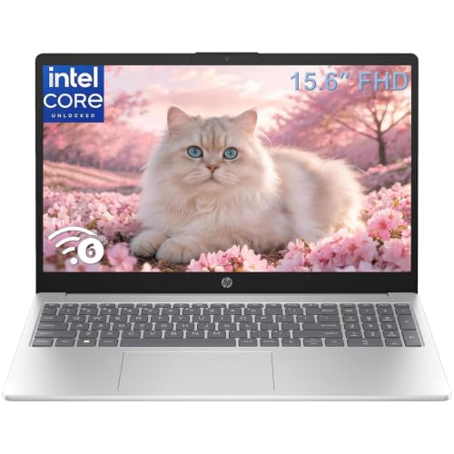Image of HP 15.6 inch FHD Laptop 2026 Notebook for Students & Remote Work, Intel N100, 16GB RAM, 1TB SSD, Lightweight, Long Battery Life, Wi-Fi 6, Office 365, Win 11 Home, Moonlight Silver