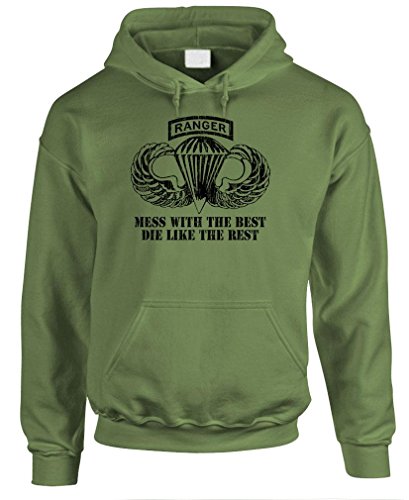 AIRBORNE RANGER - army special forces fight - Mens Hoodie, L, Military