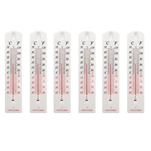 DAZZLEEX Lot de 6 thermomètres muraux pour intérieur ou extérieur Cover