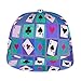 WUXEKZO Fashion Baseball Cap Dad Cap for Girls Boys Youth - Spades Grid Poker Playing Cards Adjustable Strapback Breathable Moisture Wicking Golf Cap Outwear