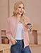 Zeagoo Bomberjacke Damen Sommer Jacket leicht Reißverschluss Kurz Pilotenjacke Blouson Jacke Locker Herbst Coat Rosa M