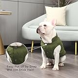 JoyDaog Fleece Hundejacke für Winter kaltes Wetter, Extra Weicher Hundemantel für Kleine Hunde, Winddichte Welpen Weste, Grün XS