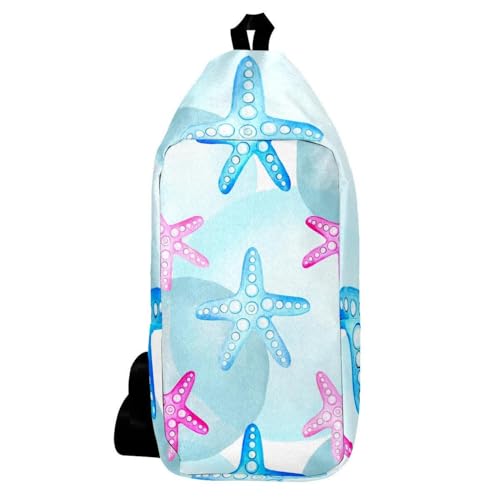 Sac à dos à bandoulière bleu et rose pour libérer vos poches sans vous encombrer le dos