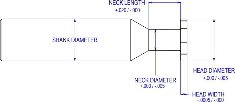 1/16" x 1/2" Carbide KEYSEAT Cutter 1/4" Shank