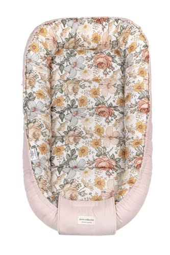 Ander Babynest 'Olivier' Rosa Blumenmuster 85x50cm
