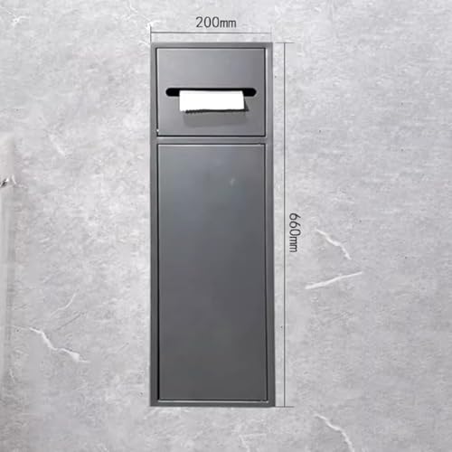 Nicchia da bagno in acciaio inossidabile, mensola da incasso a parete con porta rotolo di carta igienica integrato, organizer impermeabile per bagno, hotel e uso domestico