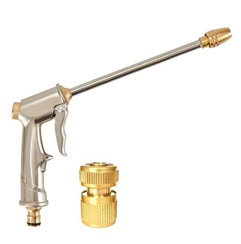 散水ノズル 水道ホース用 金属ノズル 金属継手付き 節水ノズル 水道ノズル 水やり ペットシャワー ロング式 散水用具