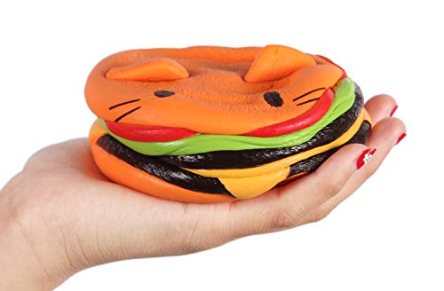 Anboor 4.5" Squishies Jumbo Slow Rising Kawaii Squishies Cat Hamburger Bread Toy For Collection Gift #TOP3