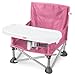 Bright Starts Pop 'N Sit Portable Booster, Indoor/Outdoor Use, Floor Seat with Feeding Tray, Pink, 6 Mos - 3 Yrs