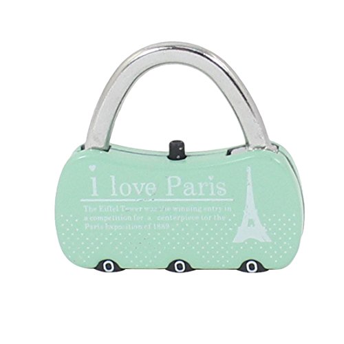 Image of Aexit Suitcase Luggage Padlocks & Hasps Eiffel Tower Print 3 Digits Resettable Combination Code Combination Padlocks Lock Padlock
