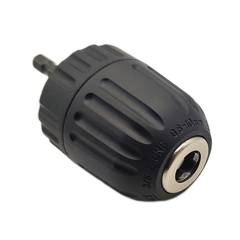 0.8-10mm precyzyjny uchwyt wiertarski bez klucza konwerter 3/8 cala-24UNF adapter do szybkiej wymiany gwintu SDS-Plus Shank 1/4 cala Hex (kolor: uchwyt i SDS Plus)