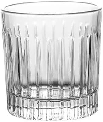Exquisite Retro Glassware Striped Clear Glass Cup ice Coffee Glasses Home Drinking Cup Juice Tea Mug Cocktail Glasses Reusable Practical