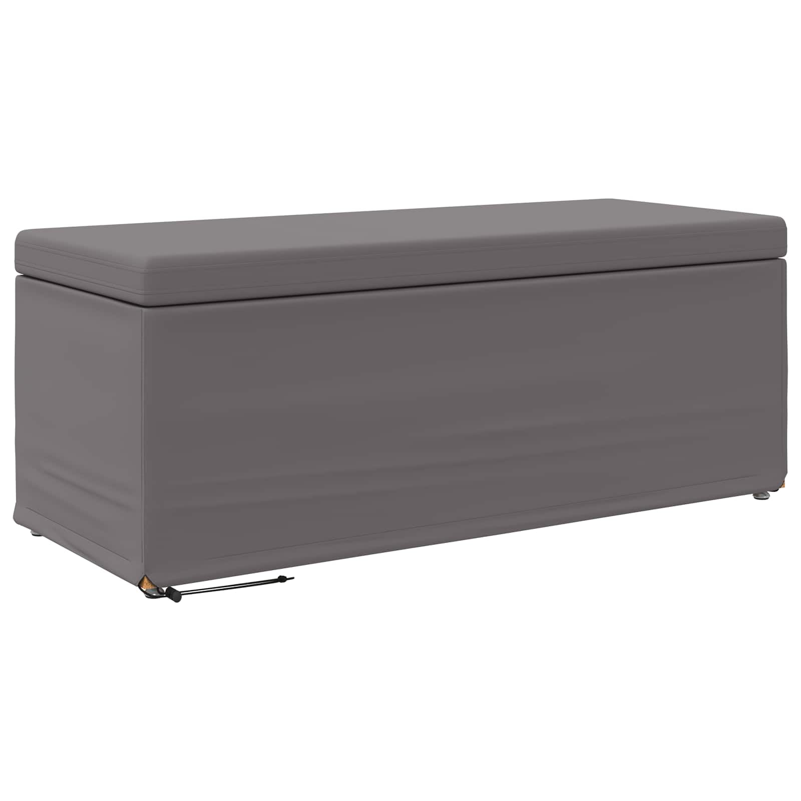 vidaXL Halka Szary Skóra ekologiczna i drewno inżynieryjne, Nowoczesny, trwały, kompaktowy stołek do kuchni, stylowy design, wygodne siedzenie, minimalistyczne meble