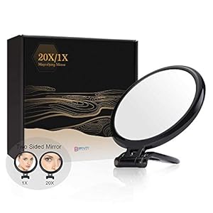 Beauty Planet 5 inch, 20X vergrootspiegel, tweezijdige spiegel, 20X/1X vergroting, opvouwbare make-upspiegel met…