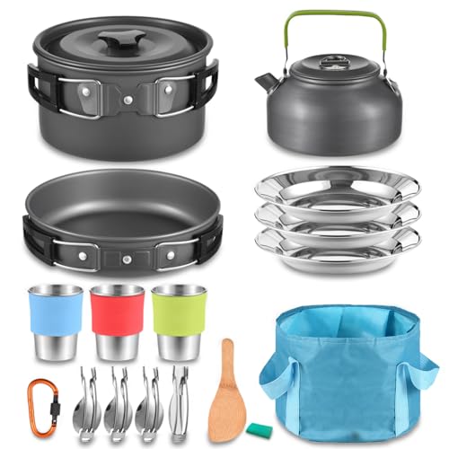 TOMSHOO Camping Cookware Mess Kit with Carry Bag by TOMSHOO - Used condition - Image 8