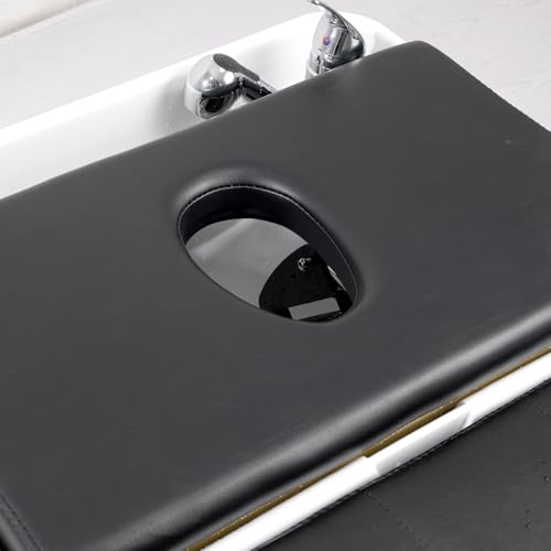 TATARTIST Head Spa Bed Shampoo Bed with Fumigation Head Therapy Massage Table Support Water Circulation Head Spa Equipment for Spa Barber Hair Beauty Salon (Black) - Image 7