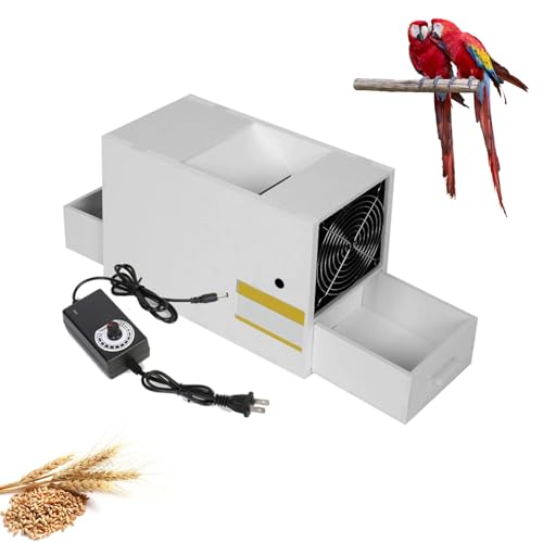 Máquina de limpieza de granos para alimentos para pájaros, ventilador de velocidad ajustable para una división eficiente de conchas, ideal para mijo, granos diversos y procesamiento de semillas