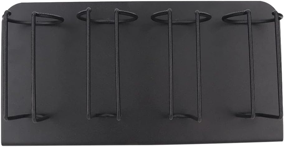 4 - Slot Stainless Steel Hair Clipper Storage Rack, Electric Hair Trimmer Holder Stand with Partition Design, Black Desktop Organizer for Home and Salon Use