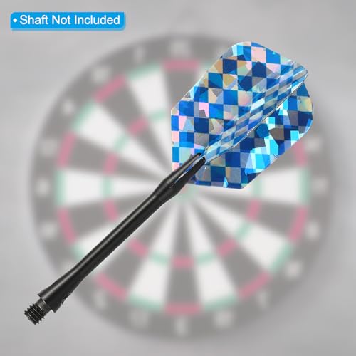 PATIKIL Slim Dart Flights, 5 Pack PET Unique Design Dart Accessories for Steel Tip Dart and Soft Tip Darts Pale Blue Silver Tone - Image 4
