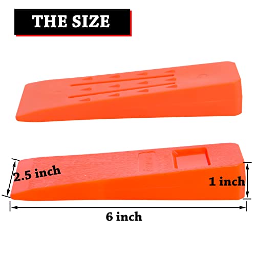 6'' Felling Wedges Set for Chainsaw - ABS Plastic Wood Splitting Tree Cutting Wedge, Logging Supplies Tools(6 Packs)